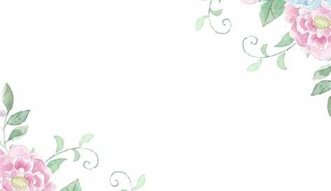 Pink Blue Floral Set Watercolor Clipart Border Download Rose | Etsy