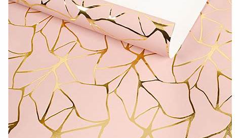 Pink and Gold Stripe Wrapping Paper 30 inches x 12 feet