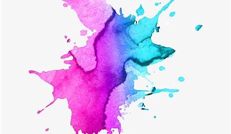 Pink Purple Watercolour Paint Splatters and Spots for Background Stock