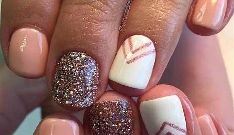 Pink And White Fall Nails