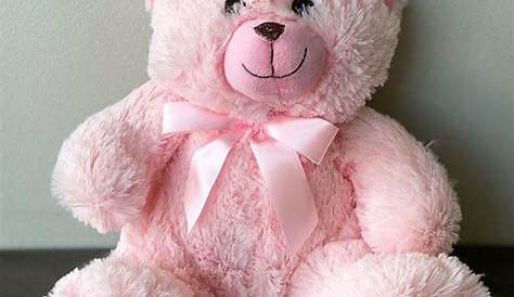 large 36cm pink teddy baby girl add to a sparkle surprize
