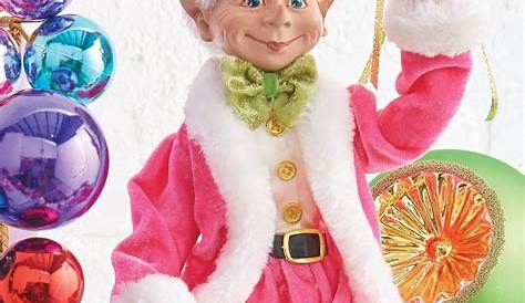 Pink Christmas Elf Dolls