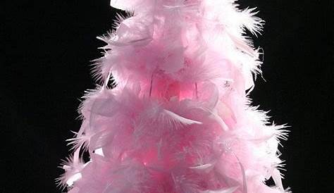 Pink Christmas Tree Feathers
