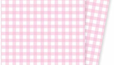 Baby Girl Lettering/Pink Gingham Reversible Wrapping Paper, 20 sq. ft