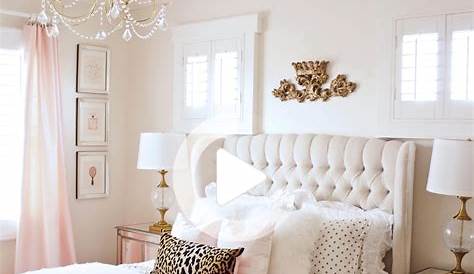 Super cute white, pink and rose gold teenage room roomdesign 