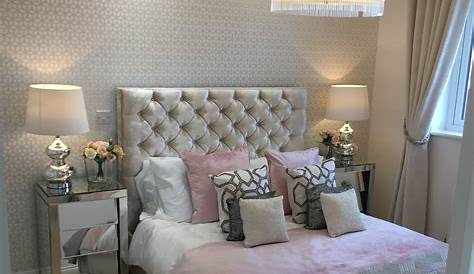 Pink, Grey, And Gold Bedroom Decor