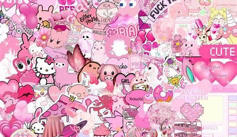 Pin by Angela on 可愛圖案 | Cute desktop wallpaper, Pink wallpaper kawaii