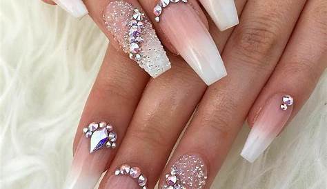 Pink Nail Designs With Stones Hot Rhinestones Freshen Up Your Game For