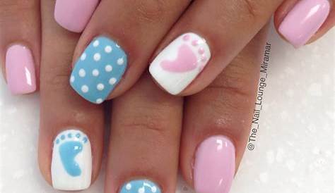 Pink Nails For Baby Shower Girl Nail Art Ideas