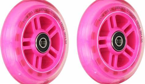 Kick Scooters Grand: Action Pink Replacement Wheels with Aluminum Rim