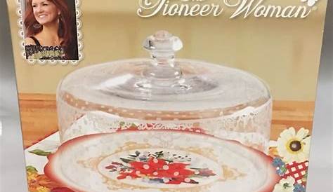 The Pioneer Woman Winter Bouquet 10.4" Cake Plate with Glass Dome