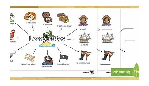 Jeu pour travailler le vocabulaire en anglais sur le thème des pirates