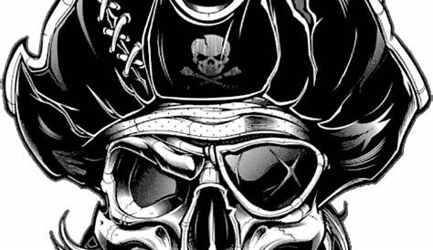 Drawn pirate skull - Transparent PNG & SVG vector file