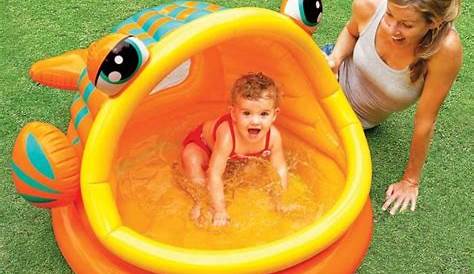 piscine gonflable bebe avec pare soleil