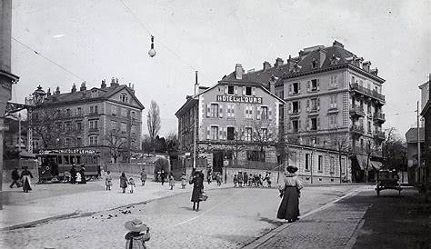 La place de l'Ours à Lausanne entre 1900 et 1969: Du tram à la voiture