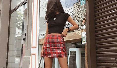 Plaid Skirt Outfits Summer