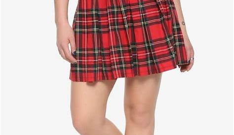 Plaid Skirt Red 34 Off 2019 Zip Front Mini In Wine L Zaful