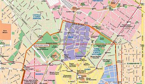 Plan et carte de Milan : carte hors-ligne et carte détaillée de la