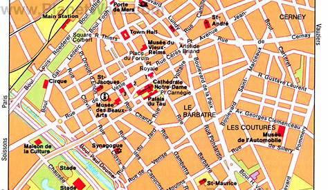 Map of Reims
