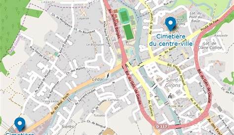 Plan Vielle-Saint-Girons carte ville Vielle-Saint-Girons