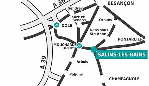 Plan Salins-les-Bains carte ville Salins-les-Bains