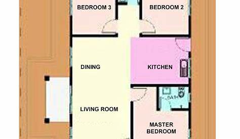 plan rumah kampung 3 bilik - Google Search | Building plans house