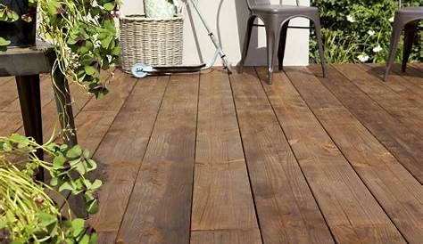 Planche De Terrasse En Bois Lame D Exterieur Pico 20x120mm Choix 1 2 Douglas Autoclave Marron