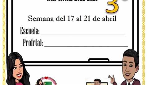 Planeación del tercer grado de primaria semana 29 del 28 de marzo al 01