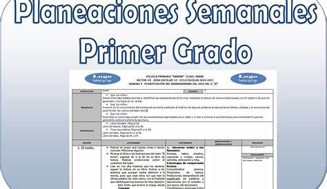 Planeación de Primer Grado de Primaria | Octubre