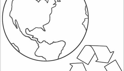 Planet Earth And Recycling Coloring Pages