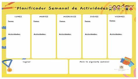 Planificador semanal (1) - Orientación Andújar - Recursos Educativos