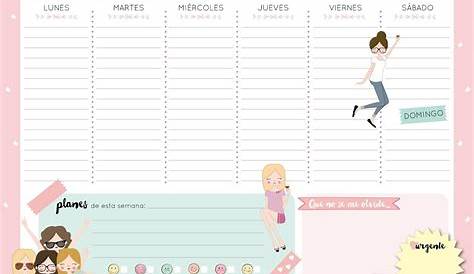 planning-semanal | Planificador de la escuela, Planificador de tareas