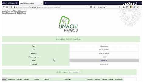 UNACHI nueva forma de pago web - YouTube