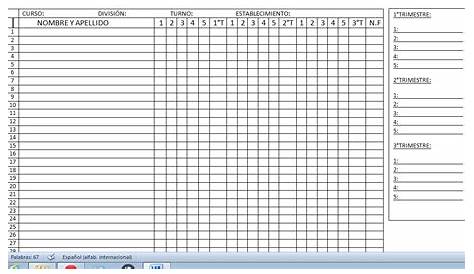 Planilla de Excel para Calificación de Alumno - PlanillaExcel.com