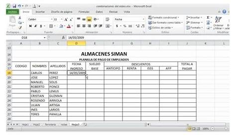 Elaboración de Planilla de Pagos Mensual - YouTube