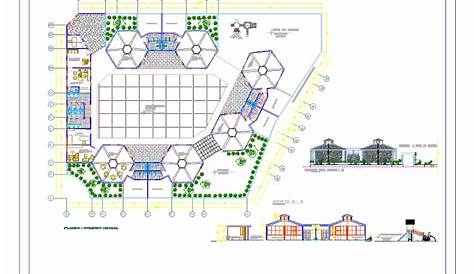 Plano escuela en AutoCAD | Descargar CAD (5.93 MB) | Bibliocad