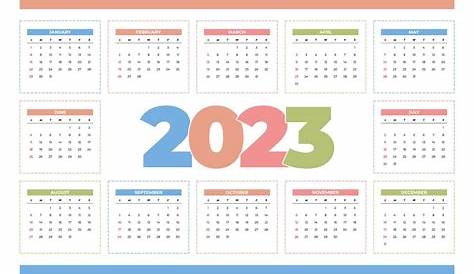 Calendario 2023 en Word, Excel y PDF - Calendarpedia