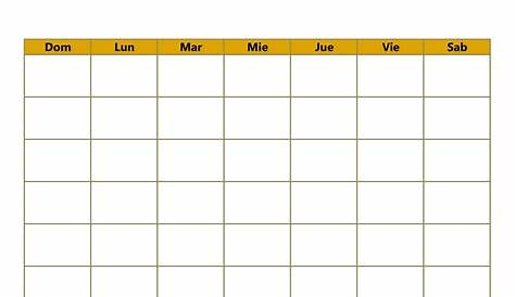 plantilla de calendario en blanco para un mes sin fechas. diseño