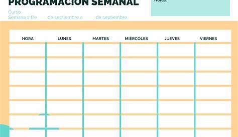 Plantilla de Excel de programación semanal / Plantilla de - Etsy México