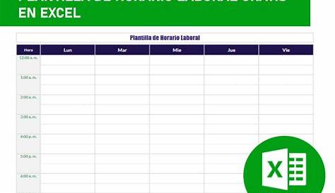 Hoja de control horario en Excel | GRATIS - FichaHoy