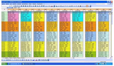 HORARIOS UTILIZANDO EXCEL (PARTE 10) - YouTube