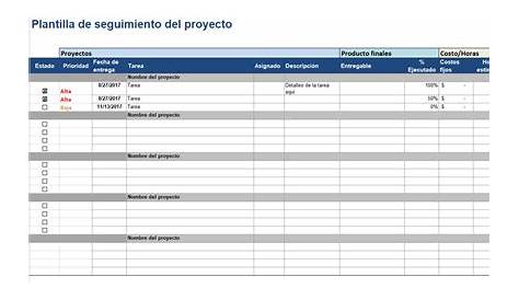Planilla de Excel de seguimiento de proyecto - PlanillaExcel.com