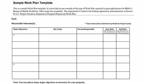 Modelo de Plan de trabajo en Word | Descarga Gratis