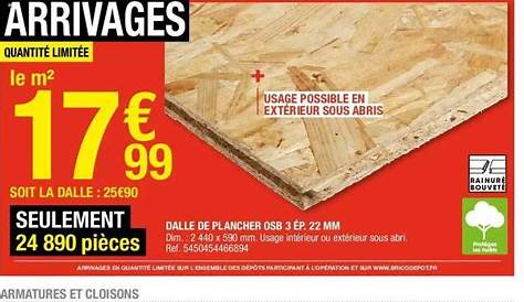 Plaque Osb 22mm Brico Depot Prix Pas Cher