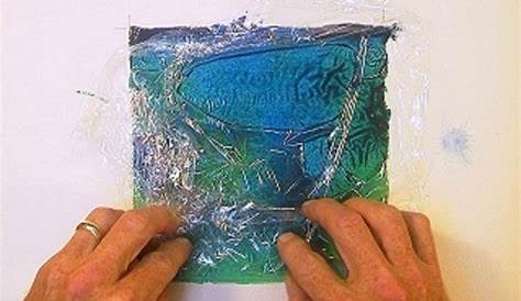 DIY plastic wrap art is easy to do and creates a stunning work of art