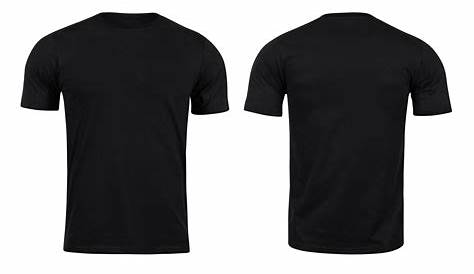 camisetas negras delanteras y traseras para diseño aislado sobre fondo