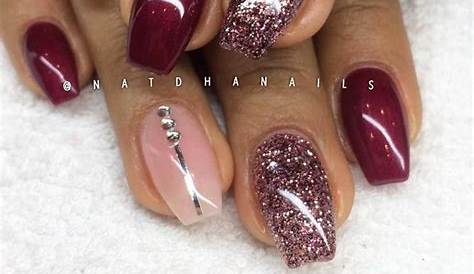 Plum Nails & Burgundy Shoes For Youthful Style