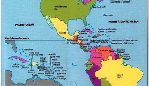 Capitales en Amérique du Nord et Centrale avec une carte