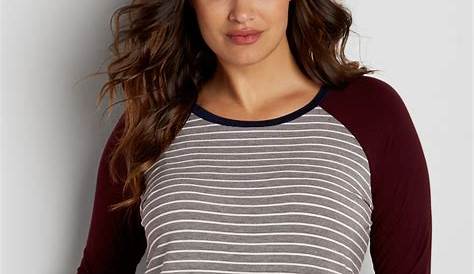 maurices Plus Size - Baseball Tee With Anchor Graphic ($34) liked on