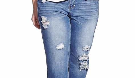 Plus Size Boyfriend Jeans | Boyfriend jeans, Plus size skinny jeans